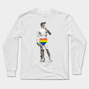 Gay Pride Statue of David Long Sleeve T-Shirt